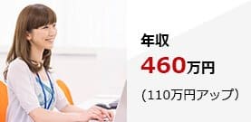 転職成功事例　年収460万円(110万円アップ）